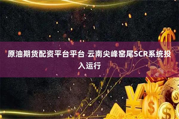 原油期货配资平台平台 云南尖峰窑尾SCR系统投入运行
